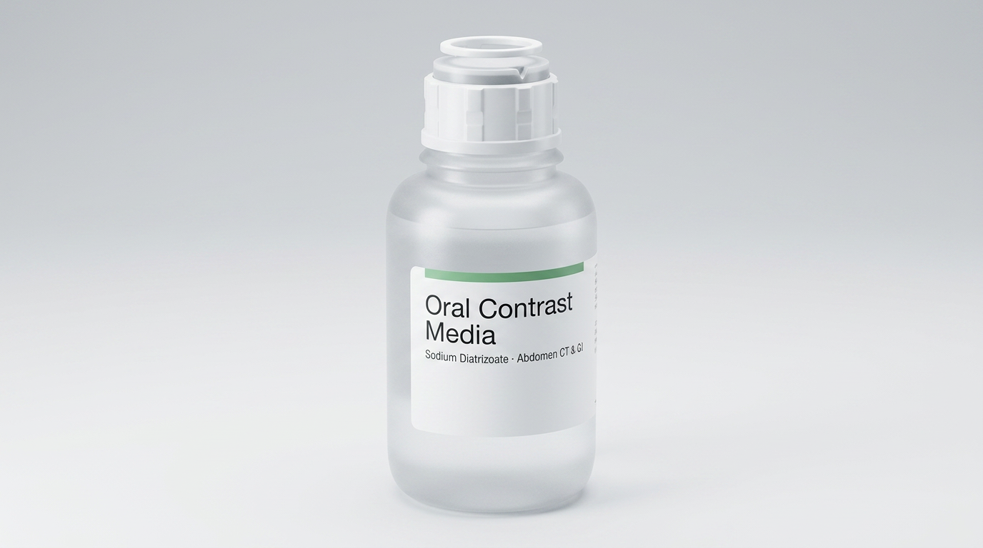 Oral sodium diatrizoate contrast bottle